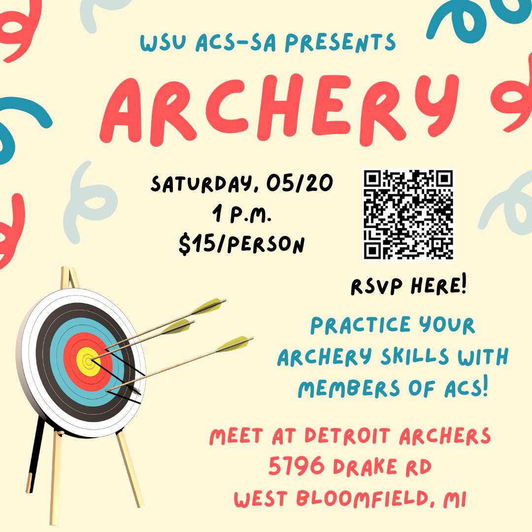 THIS SATURDAY!! Don’t forget to RSVP and join your ACS friends in some archery!!!🏹🧪