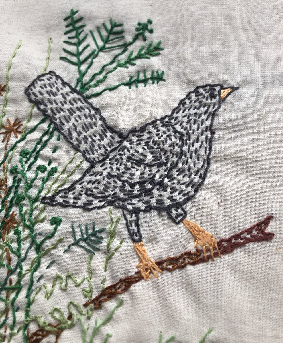 calicoandclay's tweet photo. Blackbird slowstitch panel , from my kitchen window I can watch a blackbird nest & family #slowstitch #nature #blackbird #bird #madeinBurslem #giftideas #naturewatch #sew #stitching #mindfulnesssewing @workshops @StokeCreates @madeinstaffs @MadeinStokeonT @EnjoyStaffs https://t.co/xMDmhntqWJ