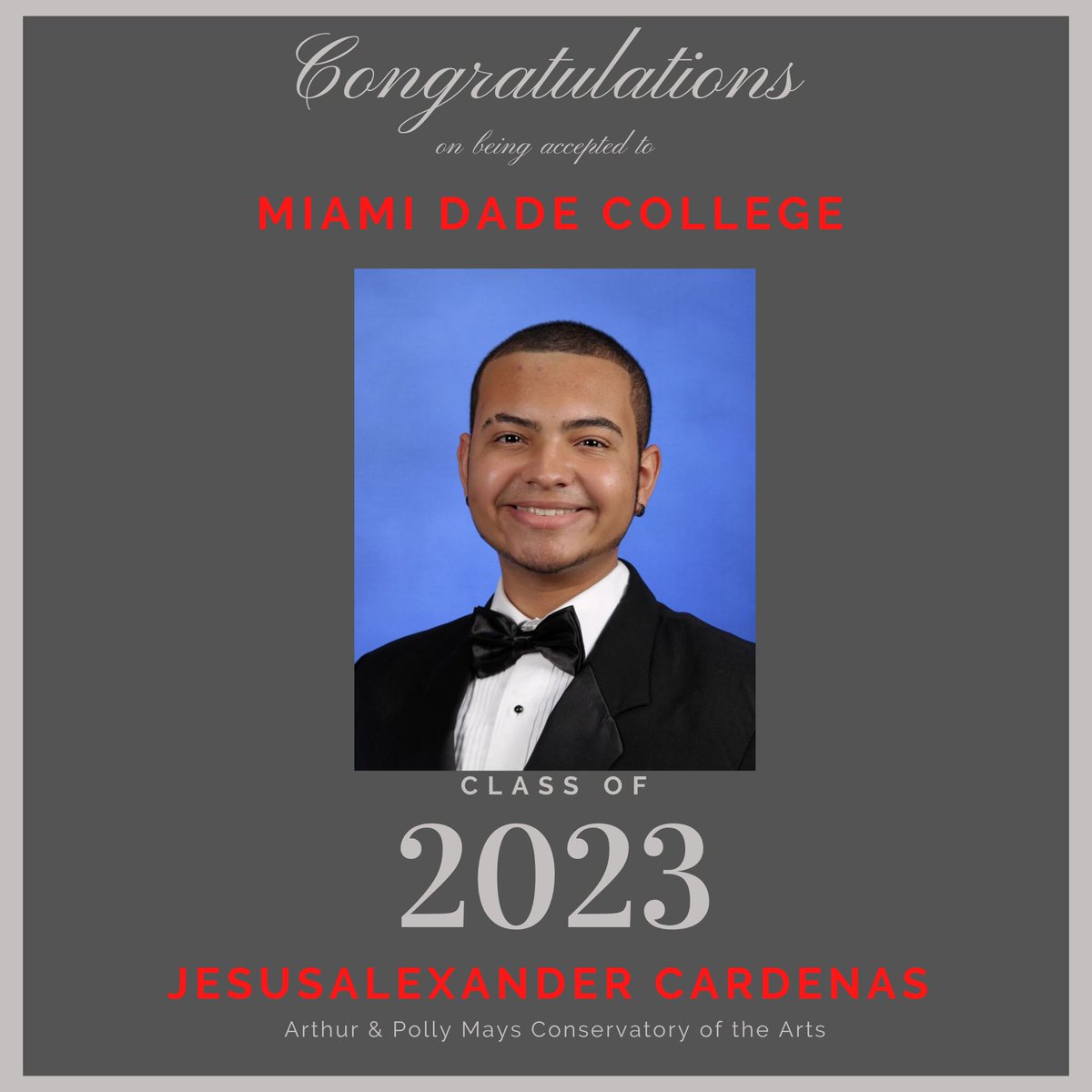 Congratulations to the class of 2023 on your college acceptances! @cap_mdcps @luisasantosd9 @mdcpssouth @mdcollege #MiamiDadeCollege #collegebound #seniors #classof2023 #senior2023 #collegeacceptances