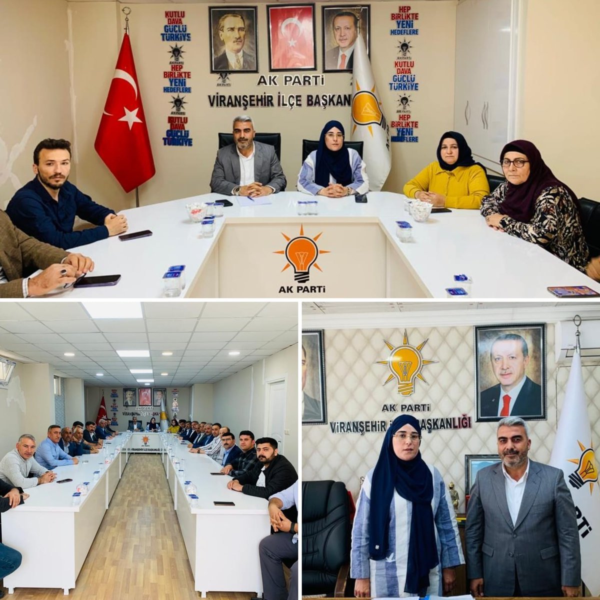 CYAZMAC's tweet photo. 14 Mayıs seçimlerini değerlendirmek ve 28 Mayıs'ta yapılacak Cumhurbaşkanlığı 2. Tur Seçimine hazırlık yapmak amacıyla AK Parti Viranşehir İlçe Teşkilatı ve Kadın Kolları Başkanımız ile bir araya geldik. 

Cumhurbaşkanımız Sayın Recep Tayyip ERDOĞAN liderliğinde TÜRKİYE YÜZYILI yolculuğumuzun devamı için var gücümüzle çalışmaya devam ediyoruz.

@RTErdogan @Akparti  @erkankandemir @bybekirbozdag @adelioglu63 @alitekin_63 @SongulBurun @urfaskm2023