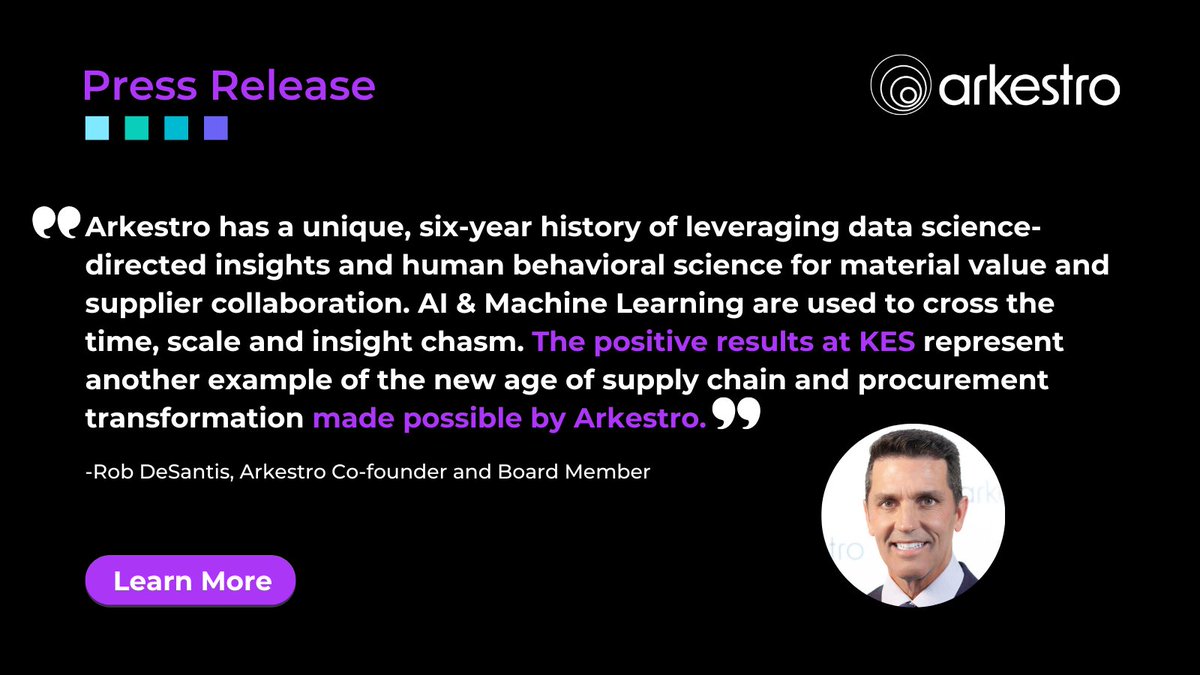 Koch Engineered Solutions (KES) has announced the rollout of Arkestro's Predictive Procurement Orchestration (PPO) platform to enhance their global #supplychain and #procurement operations. Read the full press release: hubs.li/Q01Q1X3K0