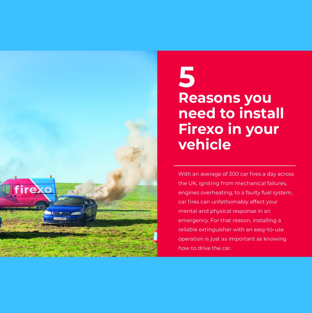 FirexoOfficial's tweet photo. "2. Prevents excessive damage to the car
Firexo extinguishers tackle fires in less time compared to conventional extinguishers with 2-4 times more coverage..."

To continue reading about the benefits of installing #Firexo in your vehicle, please visit https://t.co/FJXgrPFpXg https://t.co/utcMC66Drz
