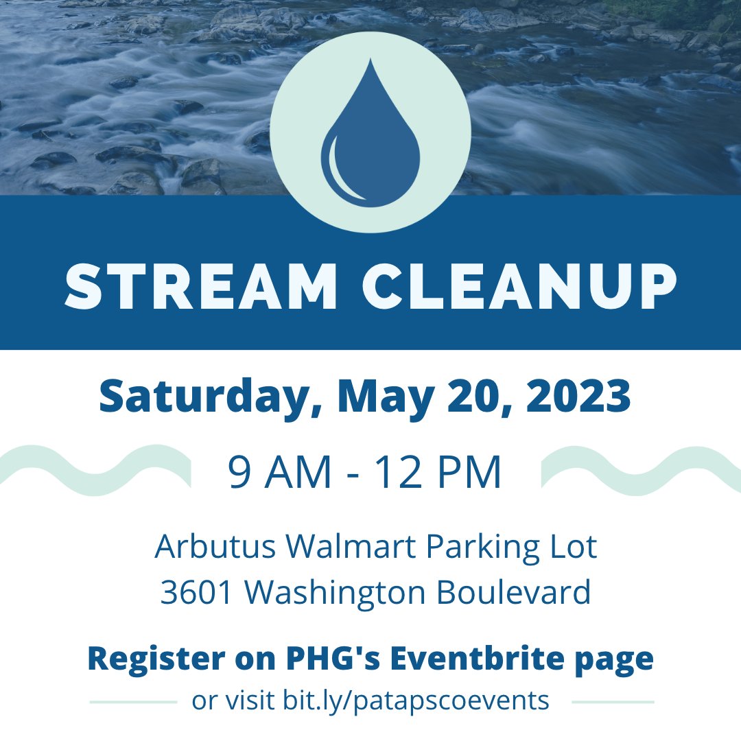 Join Patapsco Heritage Greenway this Saturday, May 20th, as we work together to clean up the Patapsco Watershed at the headwaters of Herbert Run! 

Learn more and register for this event here: eventbrite.com/e/phg-cleanup-…

#patapsco