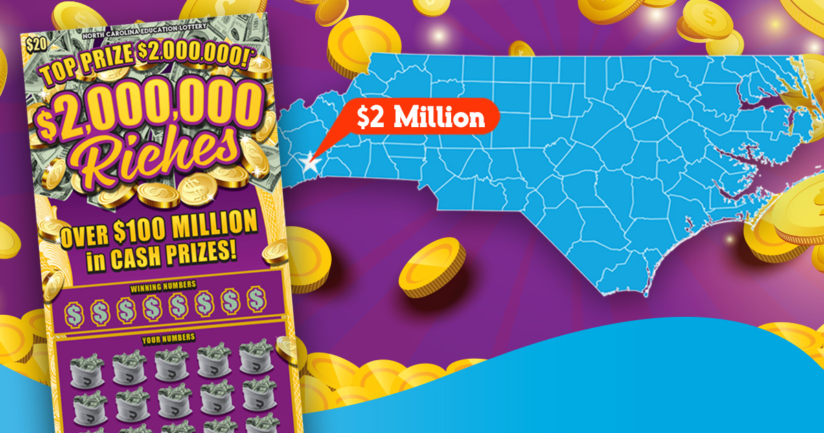 nclottery's tweet photo. William Byrnside of #MillsRiver took a chance on a $20 scratch-off and won the first $2 million prize in a new game! His lucky $2,000,000 Riches ticket was from Mollyβs Market on Mills Gap Road in #Fletcher. Congrats, William! #NCLottery https://t.co/u3dZ0biQ7F https://t.co/z8LyiRIQzr