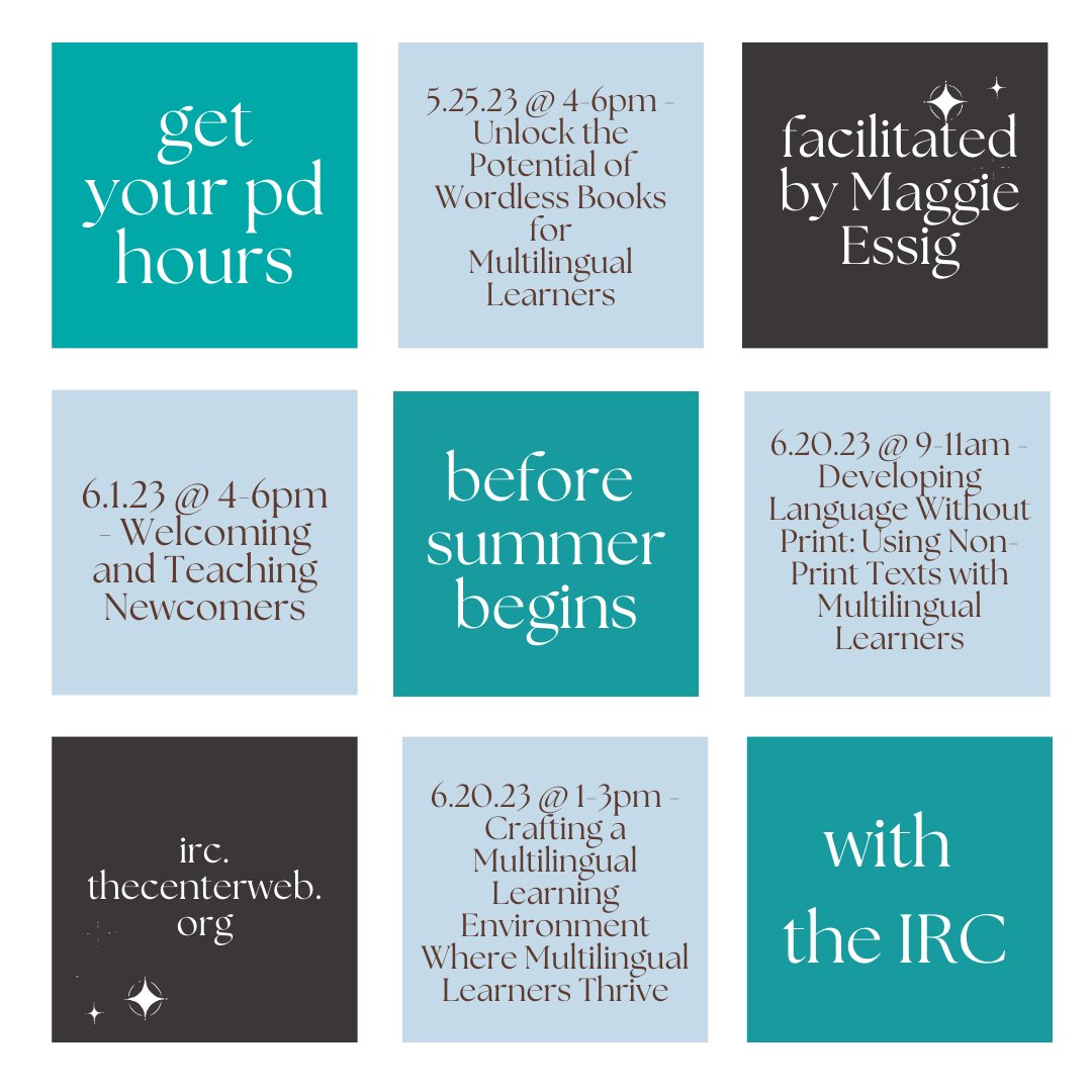 Summer checklist:
✔️ Find the perfect beach read
✔️ Fire up the grill
✔️ Finish your PD hours?

We're not grilling experts, but we can help with the last one with a series of free, informative credit workshops, like these from IRC specialist Maggie Essig:

irc.thecenterweb.org/workshops