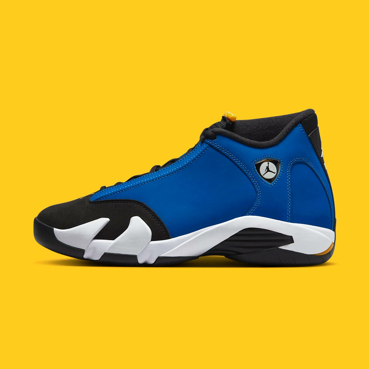SneakerAlertHD's tweet photo. The Air Jordan 14 "Laney" drops end of this month 🔵🟡

📅 May 27, 2023 https://t.co/gYYHGMdyIc