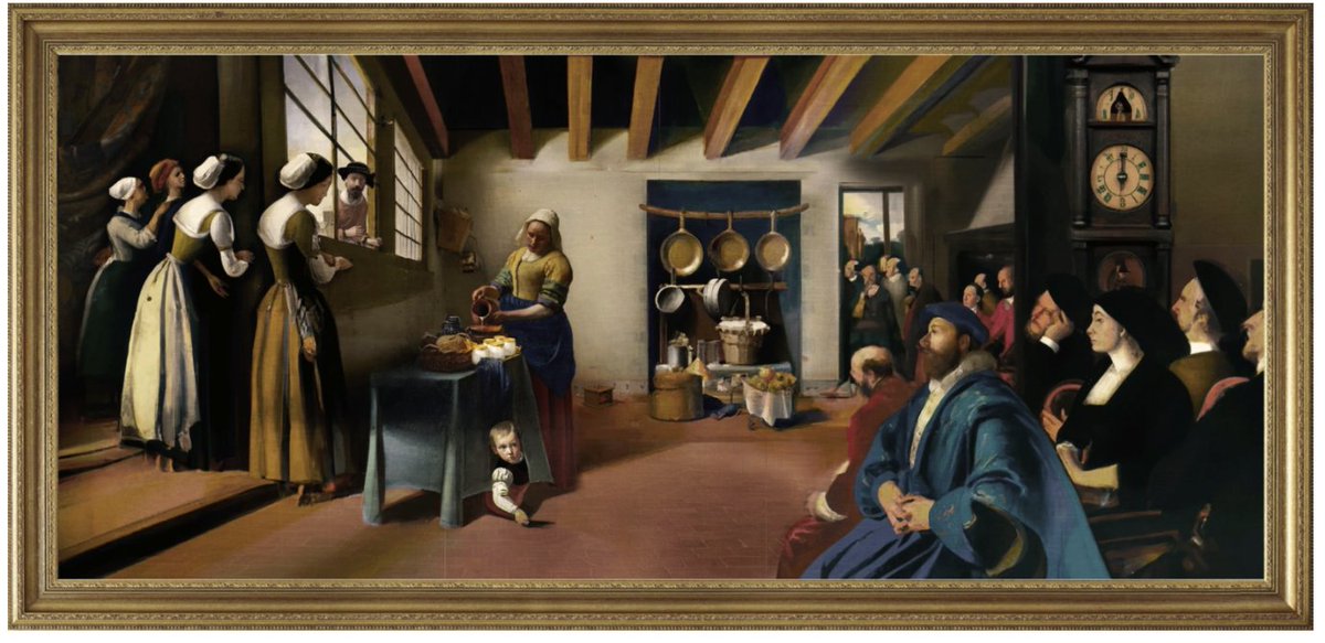 gobelins_paris's tweet photo. Grâce à l’#IA, Nestlé imagine ce qu’il y a au-delà du tableau La Laitière de Vermeer. https://t.co/7msAVaSCB1 #intelligenceartificielle https://t.co/eRalhCHxdf