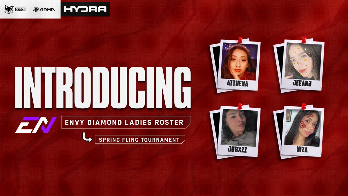 We are so excited to welcome the @_EnvyNation, Envy Diamond ladies to our Spring Fling Tournament 🎉     

See you all on May 28th!

@MagalyCR1 
@Jubxz_ 
@Niza_agg  
@bbjeean