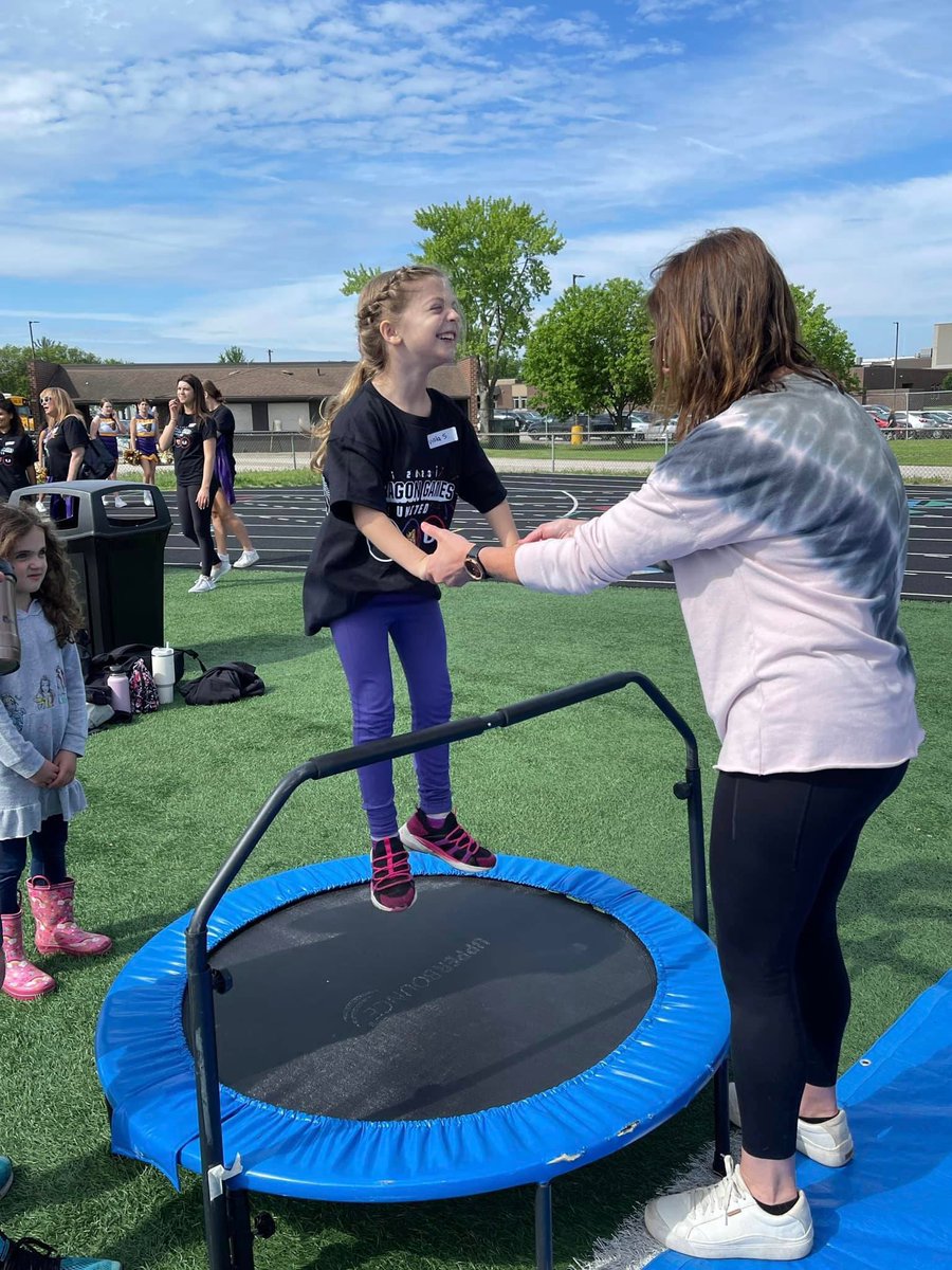 Nearly 200 students with special needs at 2023 Dragon Games! Hosted by Johnston Peer PE &amp; Best Buddies, the field day featured adaptive &amp;  wheelchair bikes, parachute, ribbon twirling, catapults, sensory stations, giant soccer, bowling &amp; more. DCG &amp; Urbandale joined us this year.