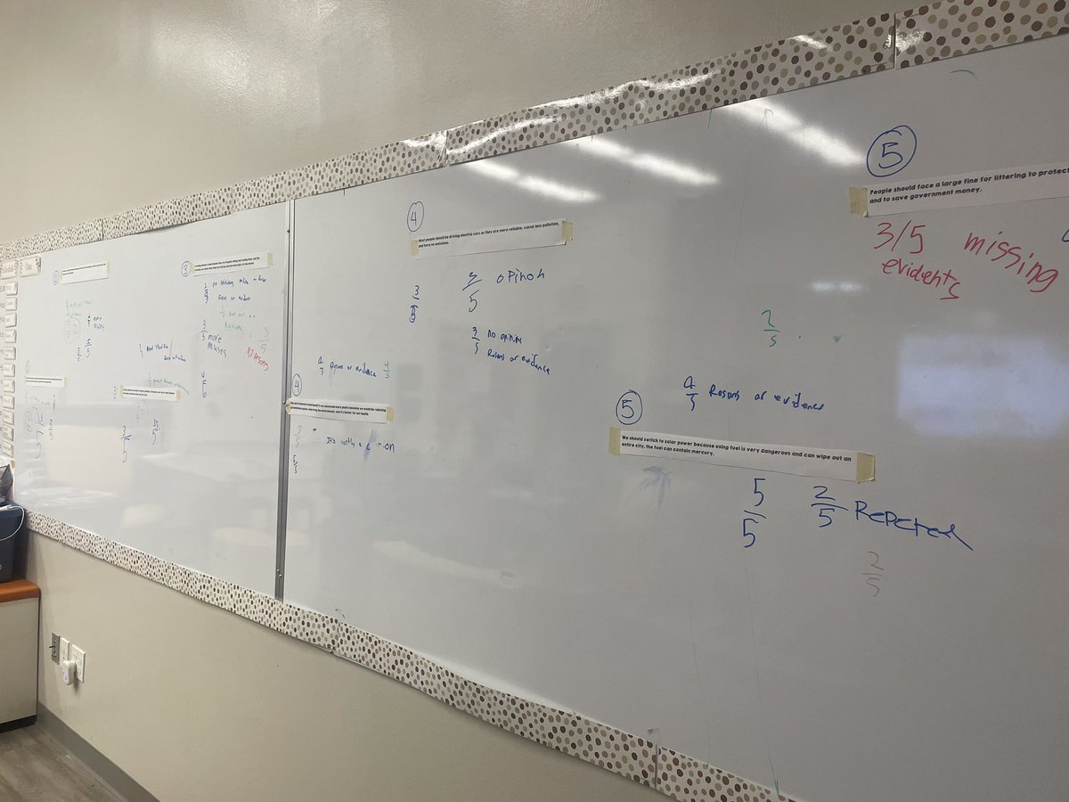 Practicing thesis statements in English today using some #ThinkingClassrooms ☺️ What does a good thesis statement include? What makes a thesis statement powerful? What would you rate these thesis statements, and why?