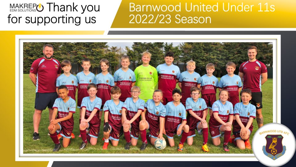 We’re very proud sponsors of <a href="/BarnwoodUtd/">Barnwood United AFC</a> U11’s who had a very successful 1st season, we look forward to supporting these boys through the upcoming years.