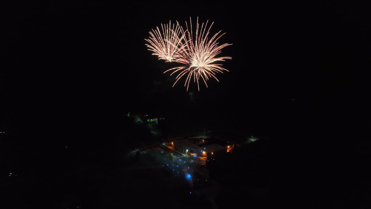 Add some spark to your video projects with our free stock drone video of a spectacular fireworks display at night! #drones #stockvideo #fireworks Download here: buff.ly/3nJ5WT6'