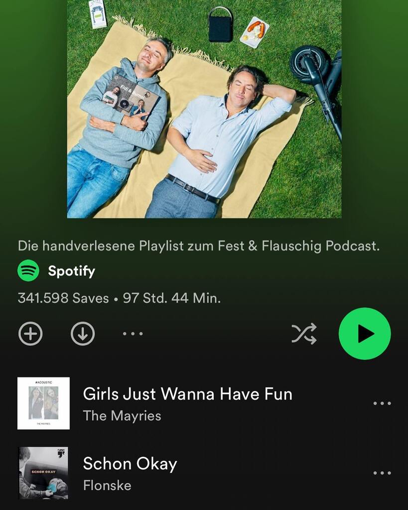 FLONSKE's tweet photo. Fidi &amp; Bumsi Feelings 😍

An zweiter Stelle der Playlist von fest &amp; flauschig 😍 

Danke @ollipolli73 

#festundflauschig #musik #fidiundbumsi https://t.co/EpYn8TRNkU https://t.co/b76khGxDNp