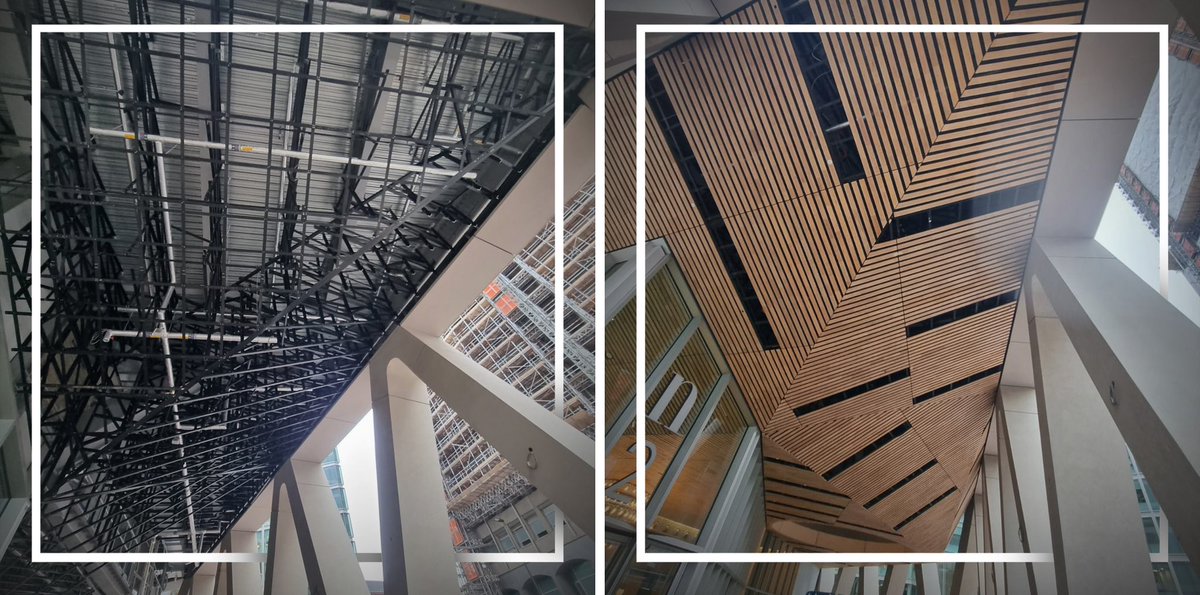 Take a look at this stunning timber ceiling recently installed at the n2 building in Victoria. It runs seamlessly from exterior to interior, creating a truly unique space. 

We're proud to be delivering the fit out for this amazing reception area for <a href="/MaceGroup/">Mace</a>