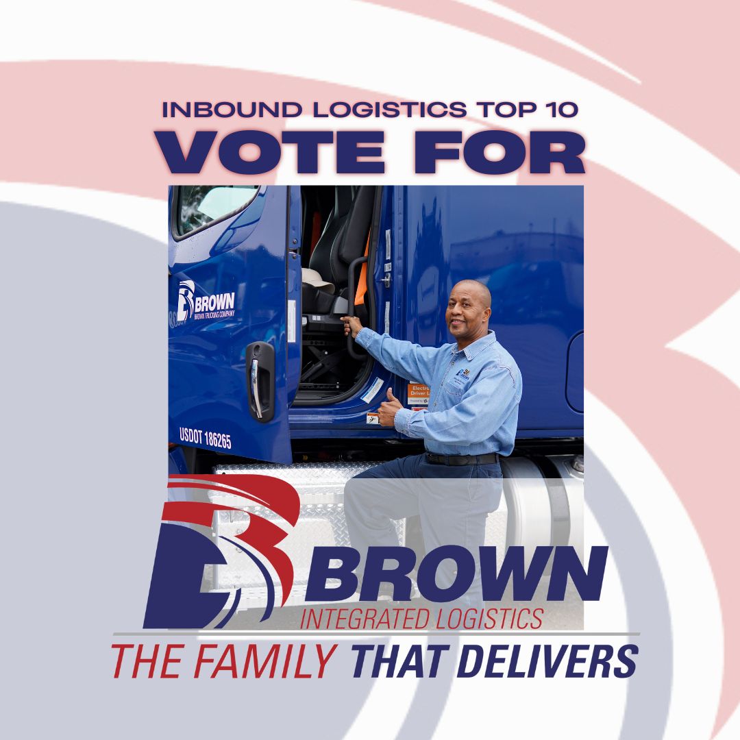 BrownIntegrated's tweet photo. We'd love for Brown Integrated Logistics to make this year's Inbound Logistics' 2023 Top 10 3PL Excellence Awards. Help the Family that Delivers by casting your vote today! https://t.co/LnxpNmpqWS https://t.co/NYdfeW7PdG