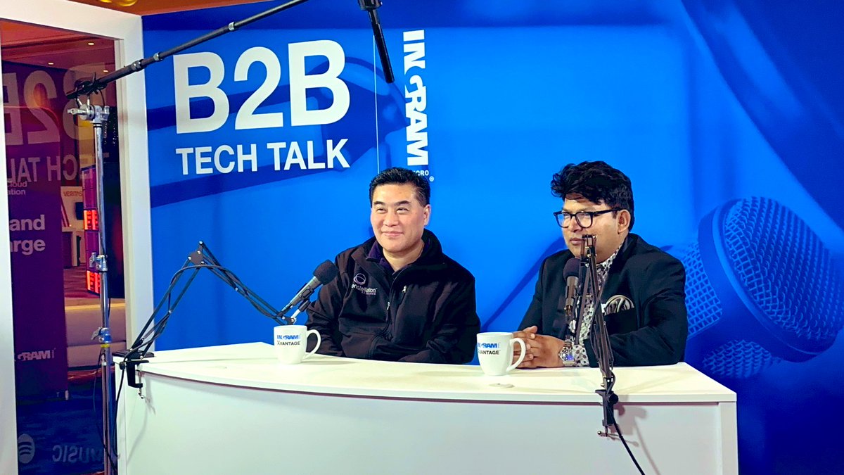 ChannelPR's tweet image. These two innovate and inspire greatness in people and companies! @rwang0 @SahooSanj #IngramMicro2023 #SpiritOfInnovation #IngramMicroGCIS23