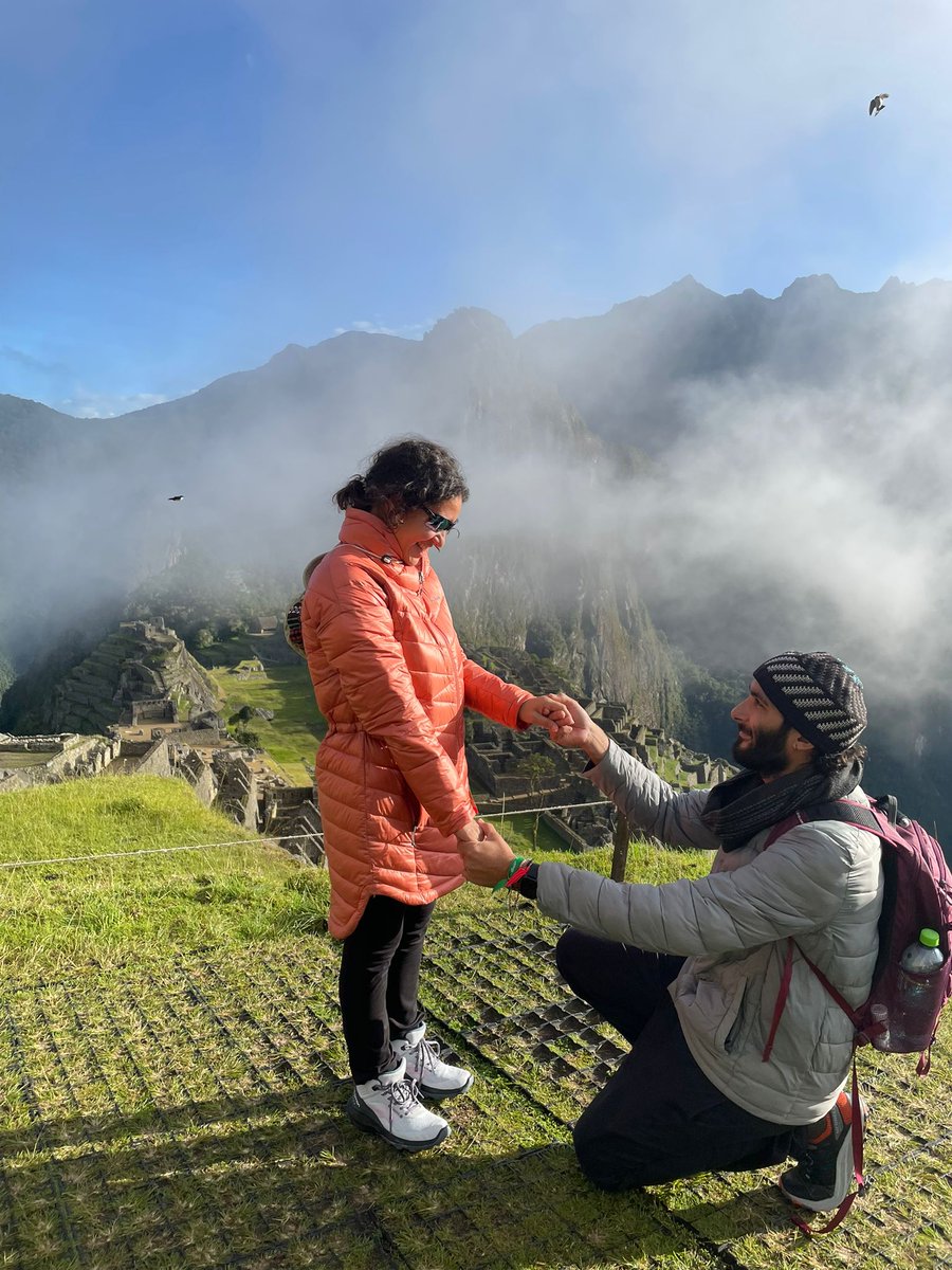 Last week, we went to our vacation. Where I have a surprise for her.  I proposed in one of the #sevenworldwonders. She said yes!
#machupicchu #Peru #vacations #proposals #proposeday https://t.co/s13LNQDIJL