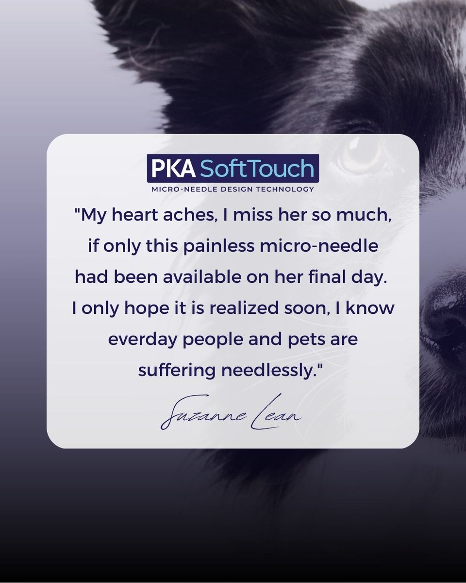Many of our investors have experienced heartache, wishing the painless micro-needle was available to alleviate their pet's suffering. They see the potential of our #awardwinningtechnology that will transform #pethealthcare.

Do you?

social.bmwconsults.com/5W3j
