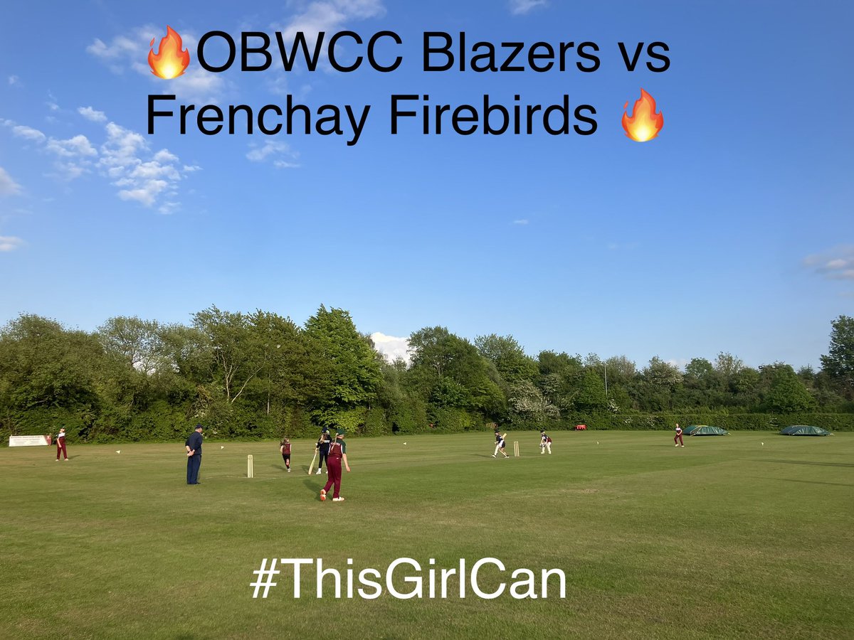 OBWCC's tweet photo. 🔥🔥🔥A great moment for the club as the OBWCC Blazers take the field for our first girls fixture vs @FrenchayCC Firebirds @GlosCricketFdn @SomCricketFDN @ECB_cricket 🔥🔥🔥 #BlazeAway #ThisGirlCan https://t.co/PSGYau5VWt