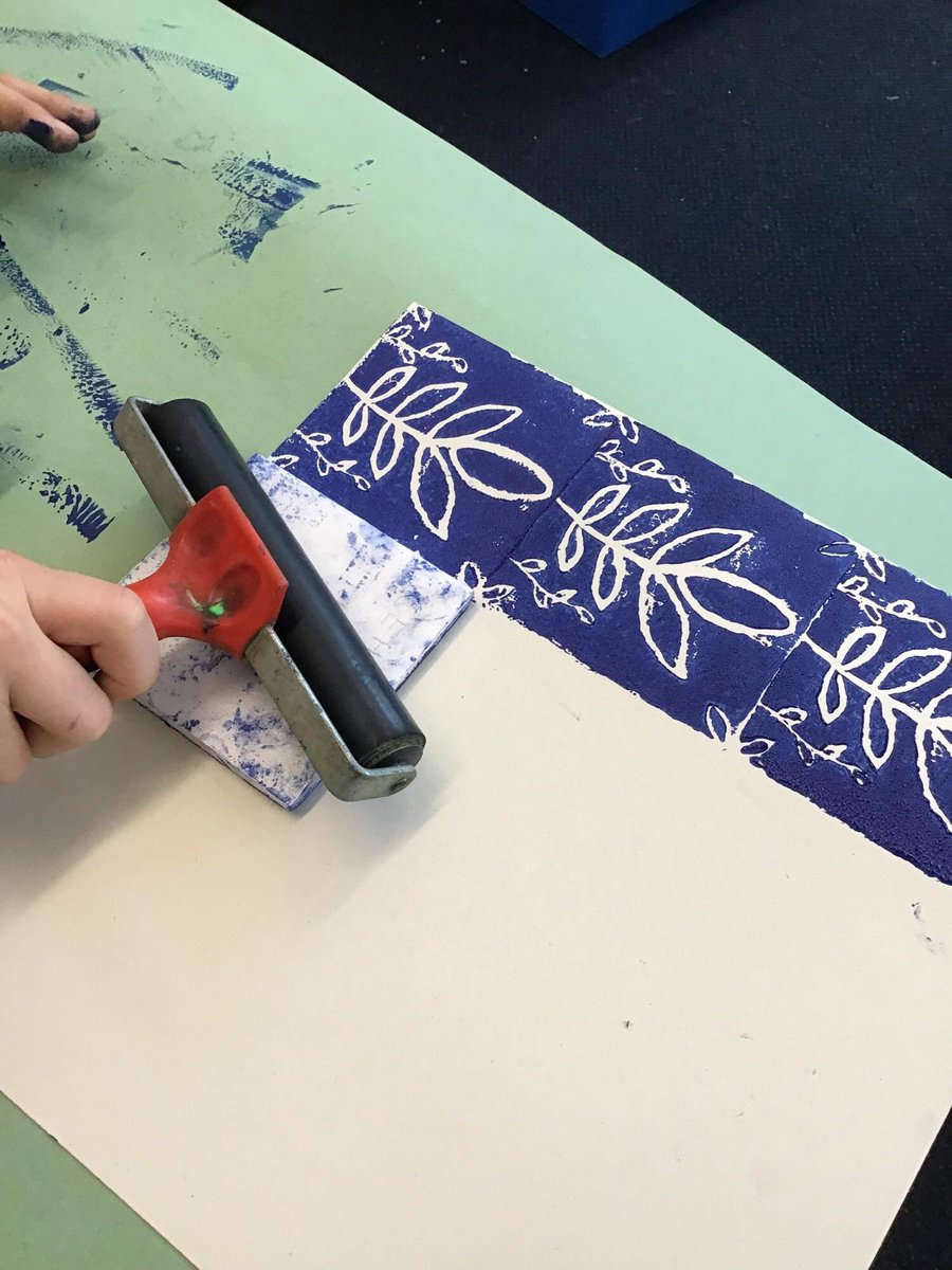 GCA_learning's tweet photo. Year 5 are thoroughly enjoying their William Morris inspired art unit. We can’t wait to share the second and third layers of printing with you. #GCAart #ACES_Creativity https://t.co/liVY8UF2Go