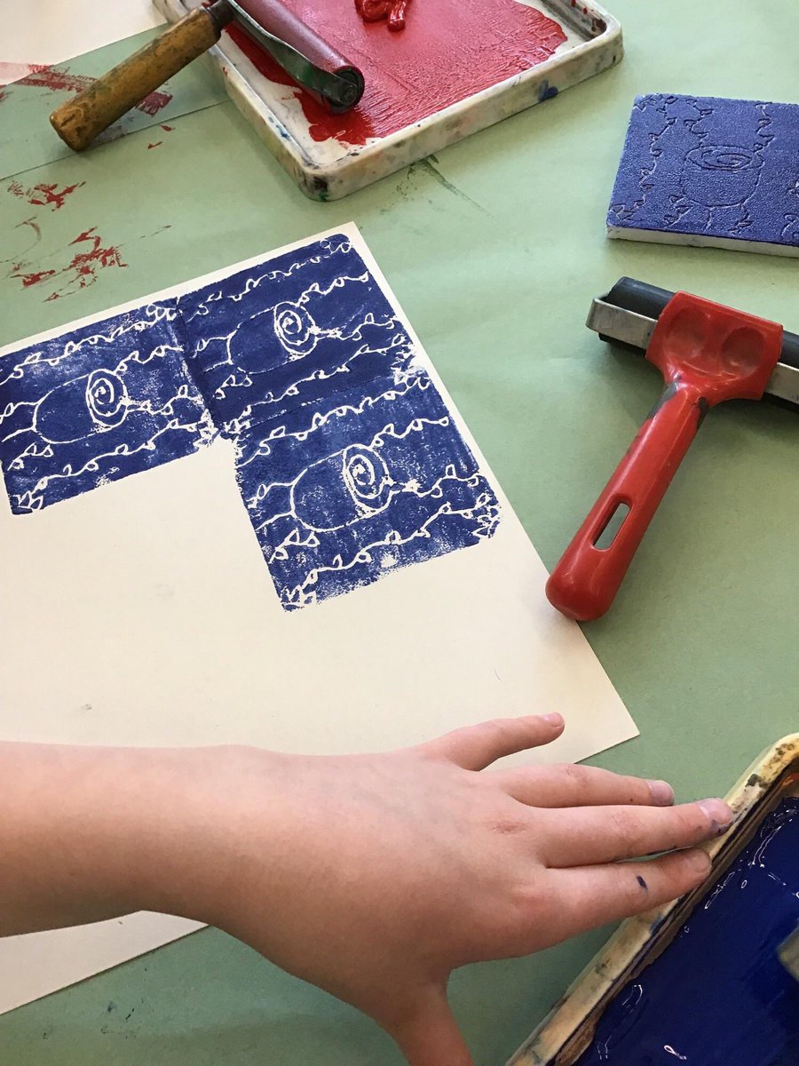 GCA_learning's tweet photo. Year 5 are thoroughly enjoying their William Morris inspired art unit. We can’t wait to share the second and third layers of printing with you. #GCAart #ACES_Creativity https://t.co/liVY8UF2Go