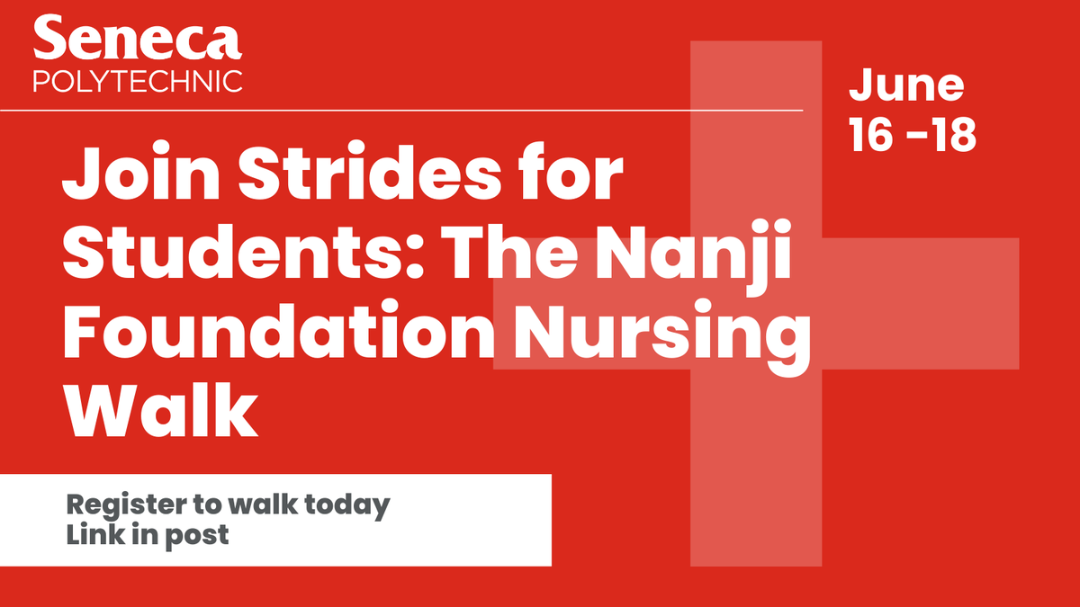 SenecaCampaign's tweet photo. Accept the eight-kilometre step challenge to raise funds for the Nanji Foundation Bursary in Nursing. https://t.co/hZYIXkHsdE Support Seneca nursing students, helping them achieve their goals and help our communities. @SenecaCollege @SenecaAlumni #SenecaProud https://t.co/FQFD26hxOE