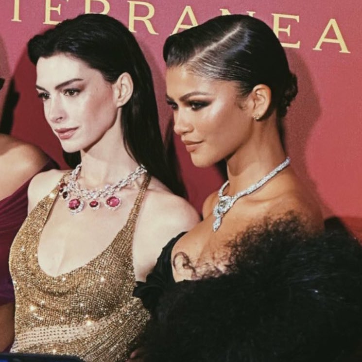 Zendaya & Anne Hathaway for Bulgari in Venice.