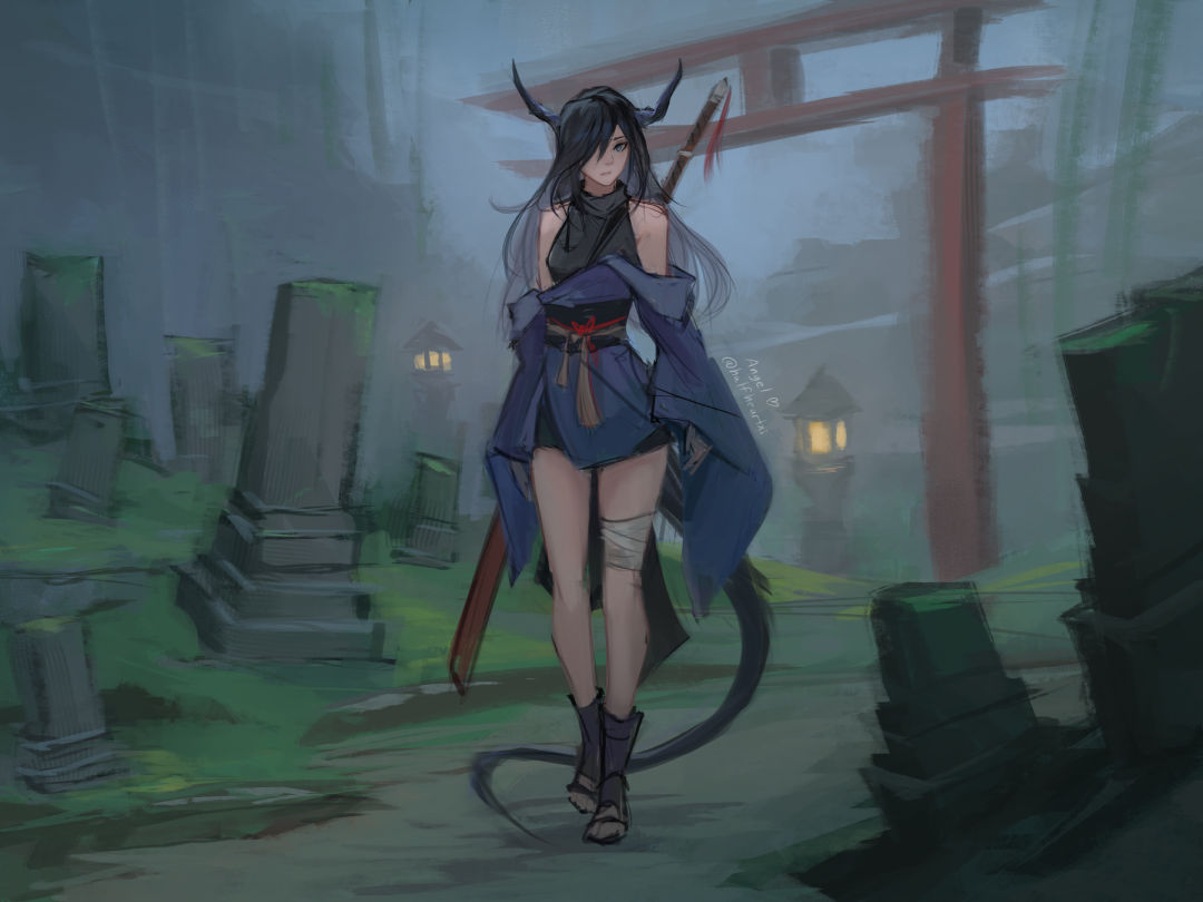 Dragon girl samurai