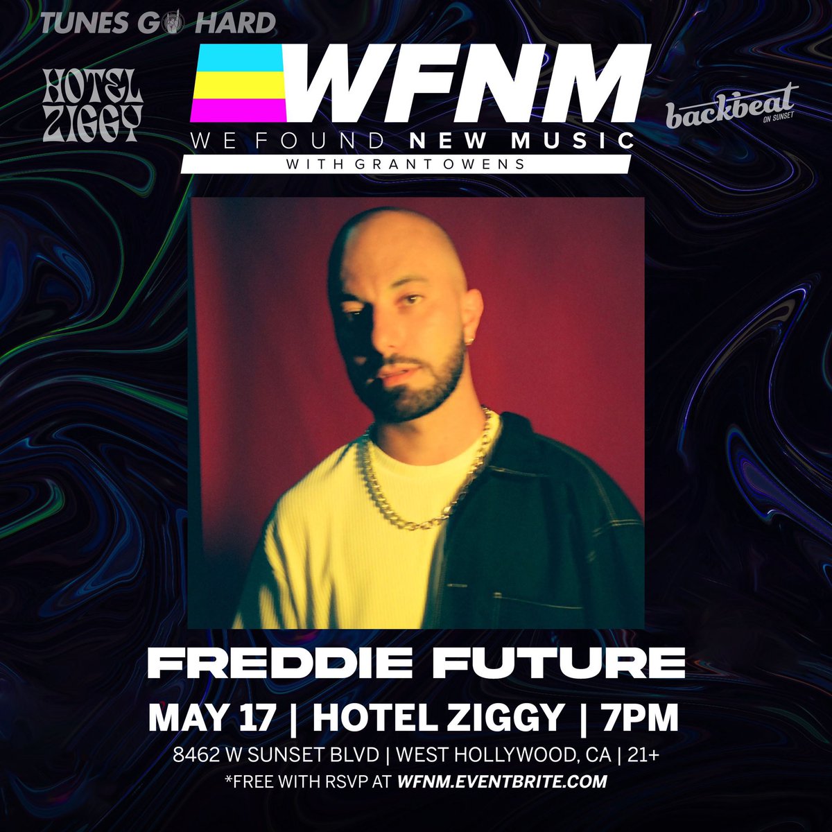 LA! I’m performing tomorrow at Hotel Ziggy for <a href="/wfnm/">WE FOUND NEW MUSIC (Grant Owens)</a>! I’m on at 8:30pm. 

RSVP here: eventbrite.com/e/promfest-nig…