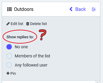 joncraddock's tweet photo. Could anyone recommend a good explanation of #Mastodon #Lists ? What's "Show Replies To" all about? I'd like Outdoors, Photography, etc, but not sure if it'll work. 🤔

Censored! -> https://t.co/nQHegGWiDB https://t.co/m2AIidNOiL