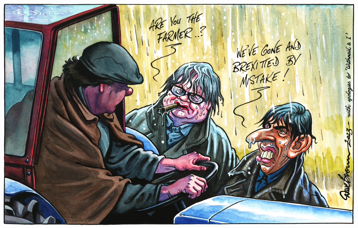 Dave Brown on #ThereseCoffey #RishiSunak #FoodSummit #FarmToFork #FoodPriceInflation #Farmers #NationalFarmersUnion #NFU #Brexit #WithnailAndI - political cartoon gallery in London original-political-cartoon.com
