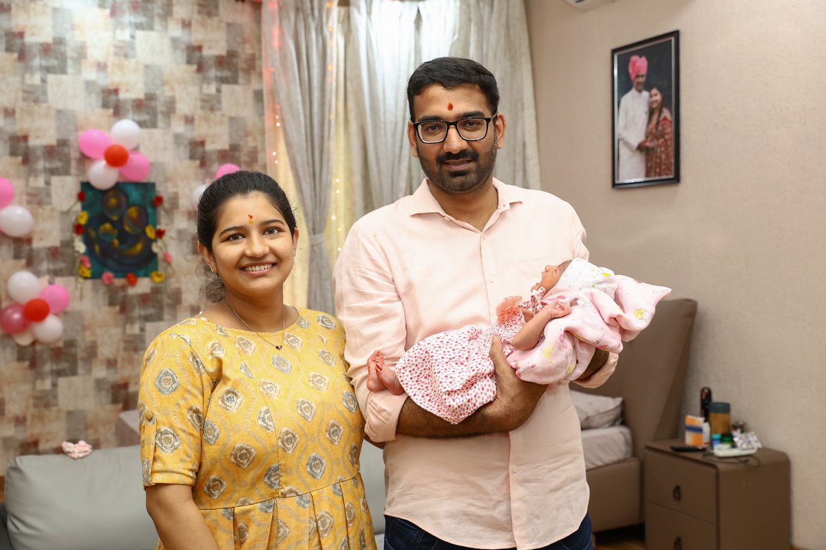 abhijitraut10's tweet photo. Happy anniversary to us!
And it's very special anniversary as we celebrate the arrival of our Princess... We have been blessed with an angel last month.
#LifeUpdate 
@AnuradhaAbhijit https://t.co/4fCwqzKTOF