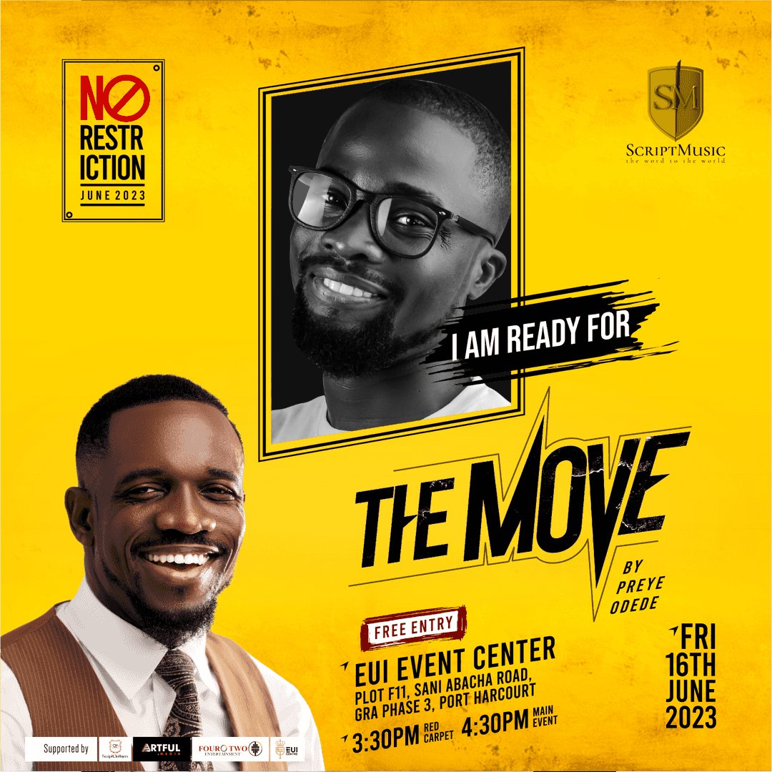 johnfiredamian's tweet image. Port Harcourt, Nigeria, are you ready 🔥
Few weeks from now, God is set to do the miraculous in our lives through the Man of God @preyeodede 

Don't miss this kairos moment.
The Move 🔥🔥

#themove #scriptmusic #preyeodede #portharcourt