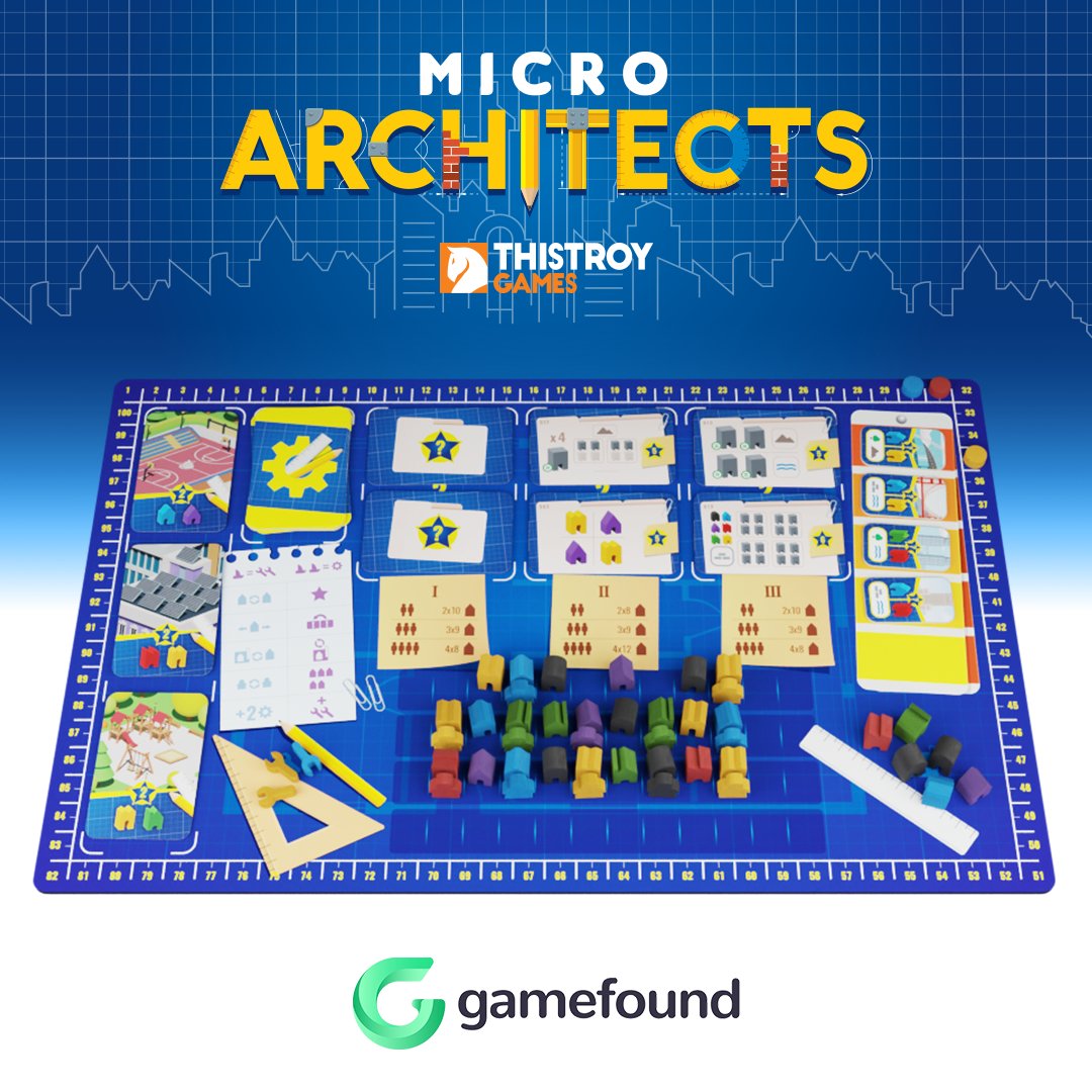 ThistroyGames's tweet photo. Insane amount of content and a dedicated, gorgeous playmat for a standout table presence! 
Micro Architects launches on Gamefound on May 31st! #boardgames #mirco #architecture https://t.co/W3yux7RwJg