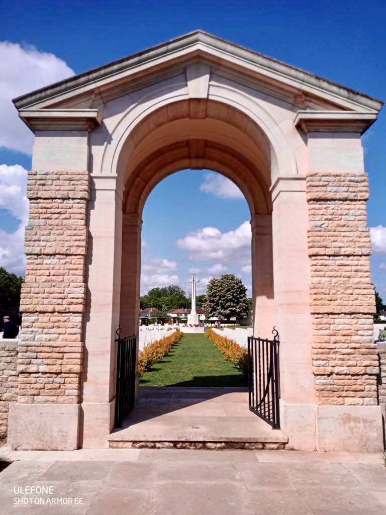 chilterncoach's tweet photo. @LegerHolidays Battlefields tours are always popular and make for a thought provoking trip. At Ranville War Cemetery today. https://t.co/7m8sSrxACw