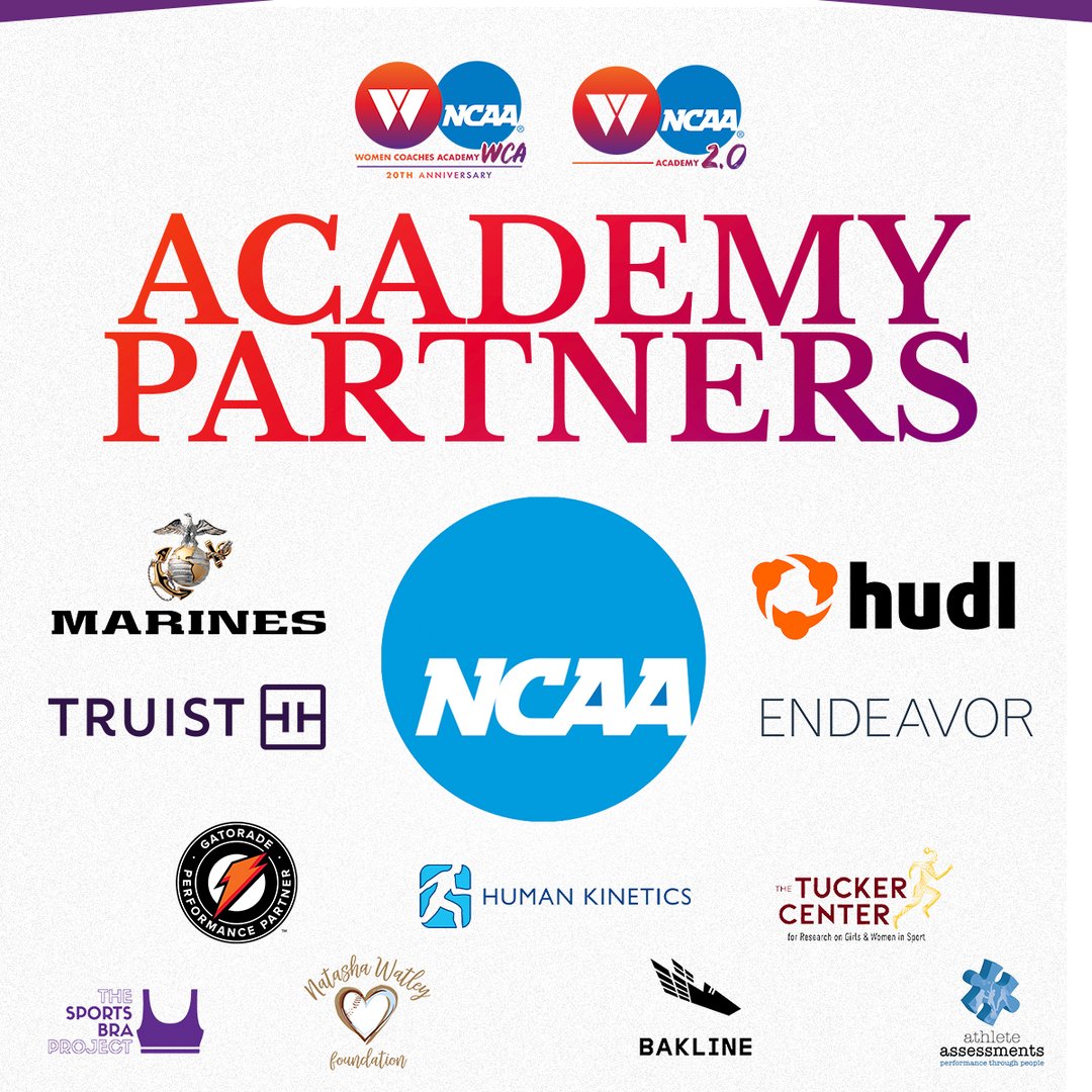 WeCOACH thanks the @NCAA for its support of the NCAA WCA & NCAA Academy 2.0 along with this year’s partners: @USMC, @Hudl, @Endeavor, @TruistNews, @GPPartner, @AthleteAssess, @TuckerCenter, @Human_Kinetics, @NWfoundation, and @SportsBraProjec #2023WCA52 #2023A206