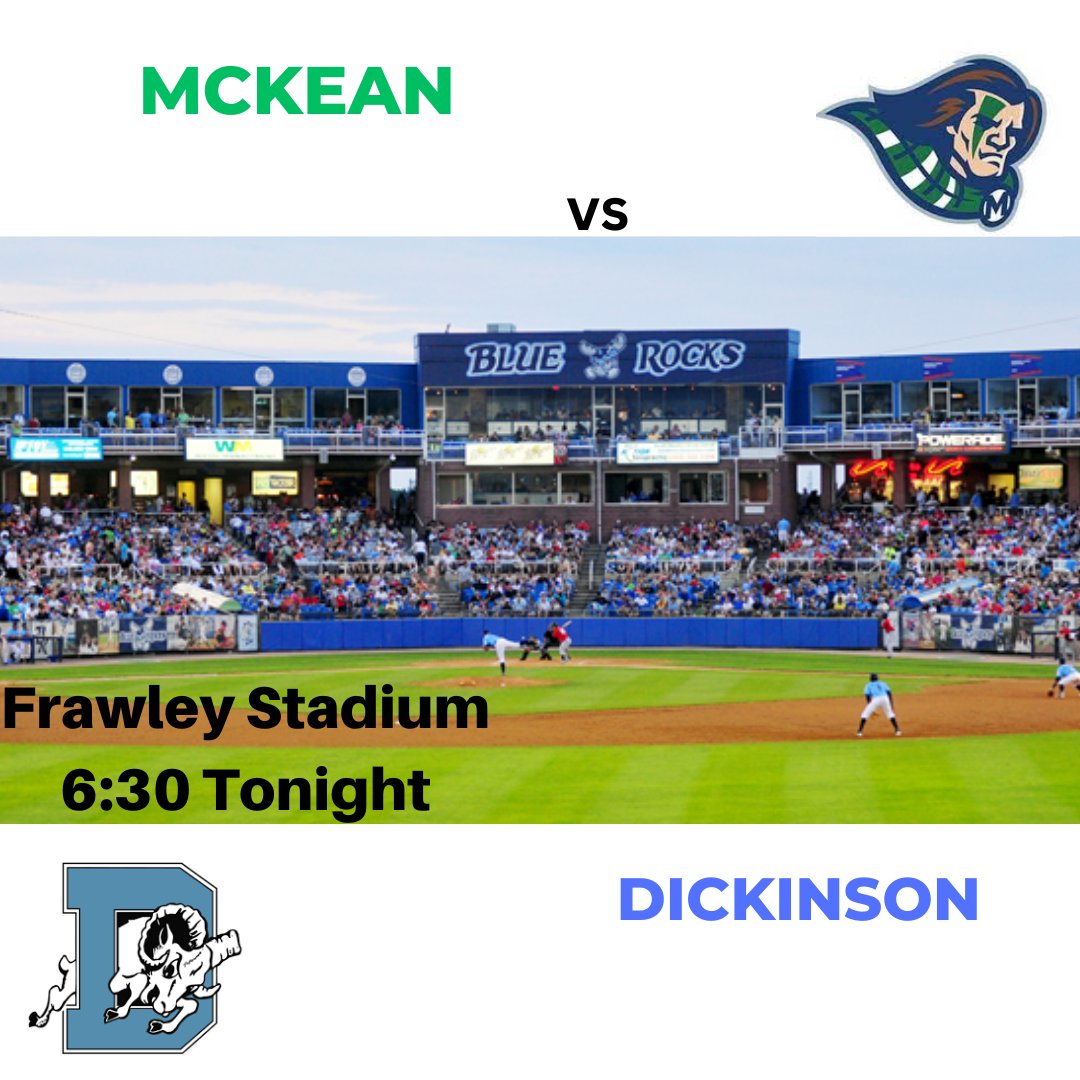 The Mighty Highlanders will be taking on JDHS at Blue Rocks Stadium tonight. Let's go McKean!