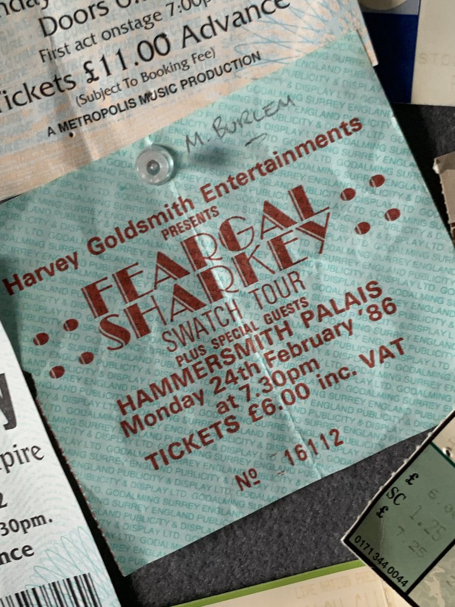 Amazing to have bumped in to the legendary <a href="/Feargal_Sharkey/">Feargal Sharkey</a> in the tube station this evening!
His was my first album, in 1985 and my first gig, in 86 (still got the ticket). He was really nice and friendly when I told him that, so my 15-year-old self is very chuffed!