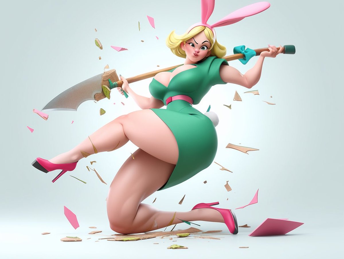 bubblepunkhq's tweet photo. Bunny Mayhem! The heroine you never knew you needed. Fighting the bad guys, hopping from fight to stage!
#bunnygirl #comic #bubblepunk #oc #graphicnovel #aiart #mj https://t.co/tAzaNcpLzk