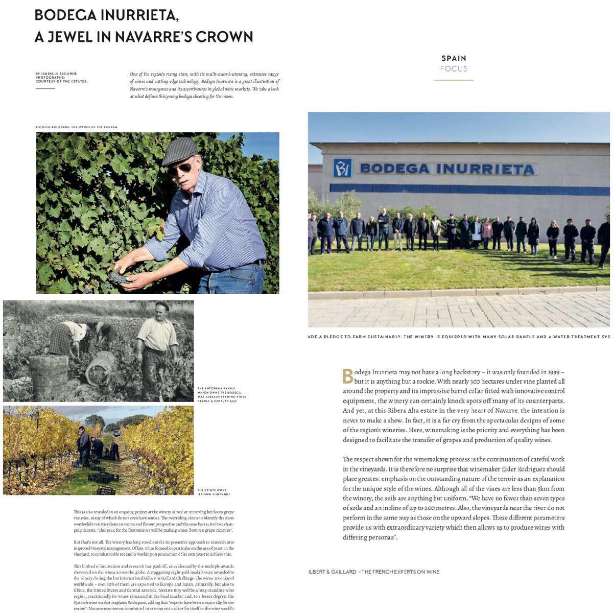 Somos portada de la prestigiosa revista GILBERT &amp; GAILLARD de primavera, y con un fenomenal reportaje en el interior, muchas gracias
Con tanta emocion en la foto de portada estamos entre susto y muerte😂
#vino #wine #winelover #inurrieta #bodegainurrieta @gilbertgaillard
