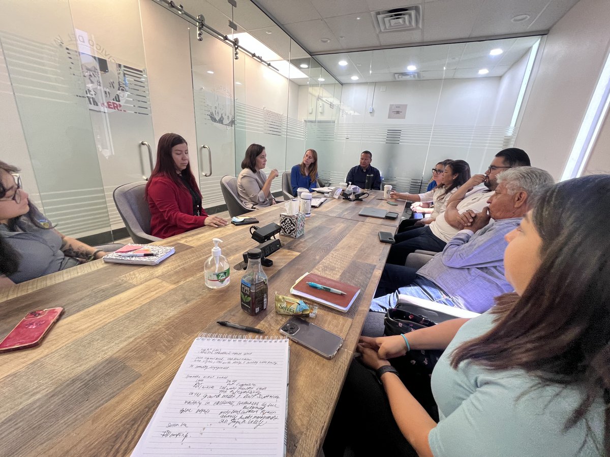 State Water Board member Laurel Firestone and Samantha Arthur, the CNRA’s Assistant Secretary for #SaltonSea Policy, sat down to discuss the sea and environmental issues with Imperial Valley Justice &amp; Equity Coalition, Our Roots Multicultural Center, and Comite Civico del Valle.