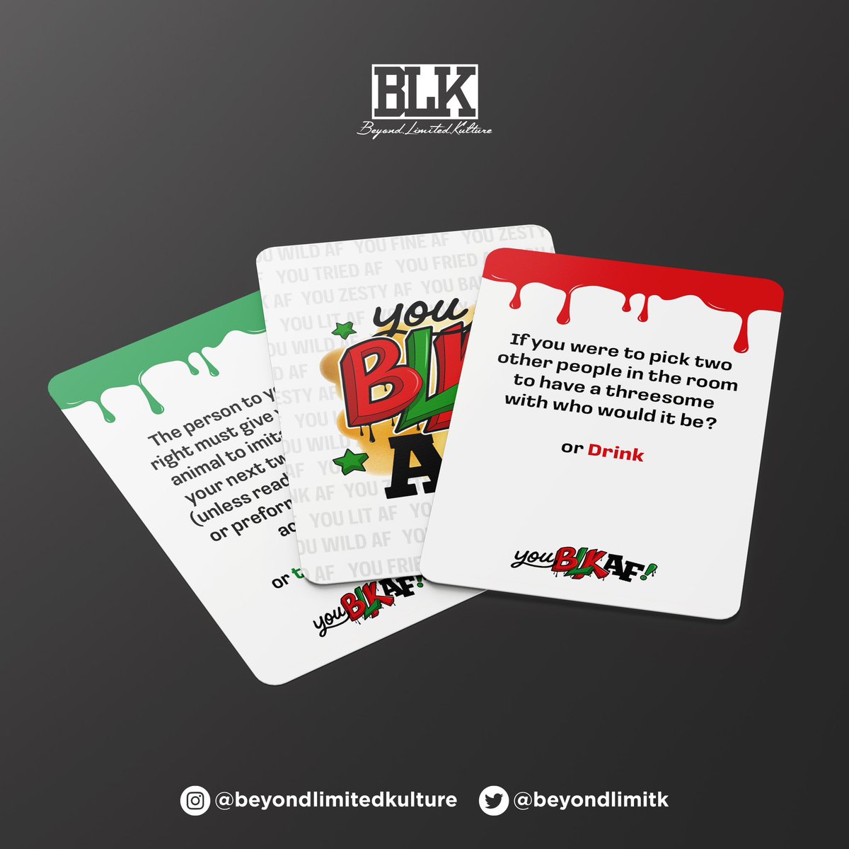 BeyondLimitK's tweet image. Make sure y’all playing YouBLKAF! BeyondLimitedKulture.com