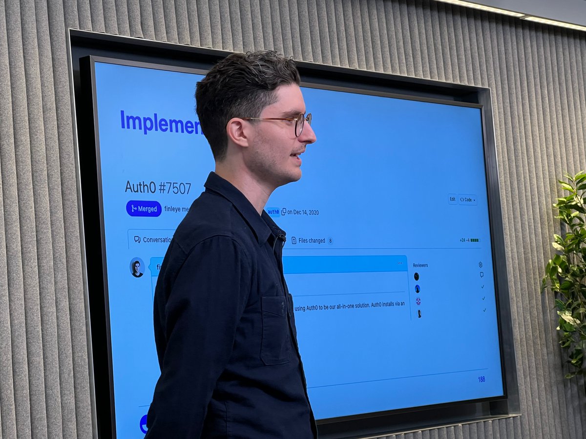 freshelectrons's tweet image. Corey Findley, an engineering leader from customer success SaaS startup @CatalystIO describes how @auth0 by @okta helps them land customers successfully at his rails + #omniauth shop 🌟 #DevDay23