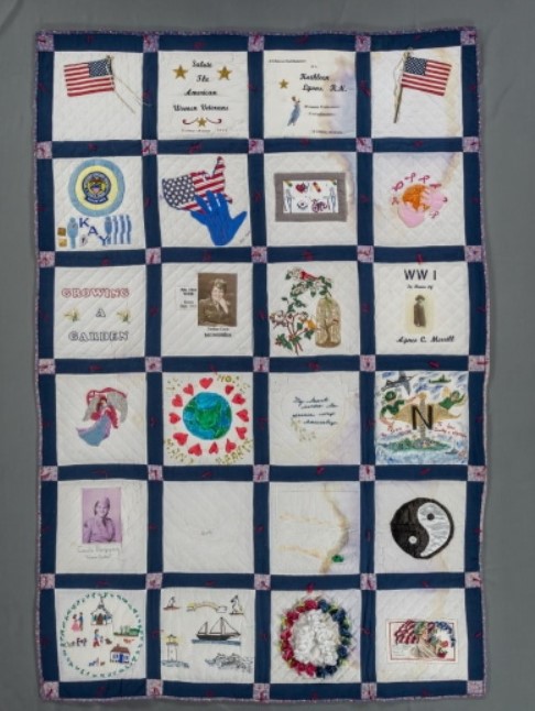 MaineStateMuse's tweet photo. 🪡 This decorative wall quilt was created in 2000, by women veterans, and in memory of women veterans through the Women's Health Clinic at Togus. 🧵 
The finished quilt hung in the old location of the women’s clinic on the 5th floor at the VA hospital until in 2014.#MemorialDay https://t.co/7D6qlt3wpN