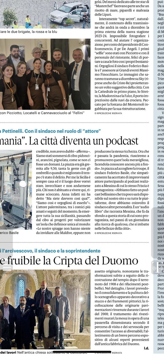 Su @GazzettaDelSud di oggi parlo della mostra pittorica di Nino Vario “Vola solo chi osa”, al <a href="/TeatrodiMessina/">Teatro di Messina</a> fino al 23 maggio, e delle dirette di <a href="/RDS_official/">RDS</a> da Piazza Cairoli, con <a href="/annapettinelli/">anna pettinelli</a> e <a href="/FrisciaSergio/">Sergio Friscia</a>, a cui ho chiesto qualche battuta.
