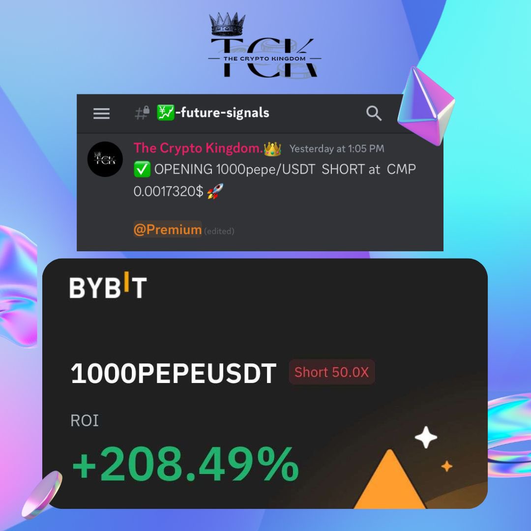 TCryptoKingdom's tweet photo. https://t.co/7y14rCIEL1

Cashing in on HUGE Crypto Profits! 💰 Join our exclusive crypto signal group for free by signing up through the given BYBIT link above and claim free premium, 500$ free future position &amp; tons of rewards.🚀

#btc #CryptoGains #Investing  #CryptoCommunity https://t.co/nTV289JroO