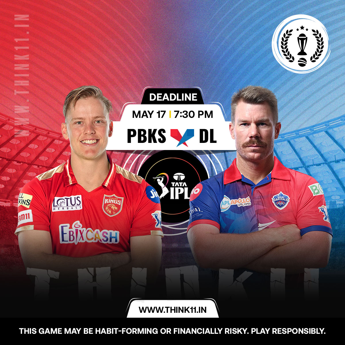 Think11app's tweet photo. 🔥 Get ready for a clash of titans as PBKS takes on DL in IPL 2023! 🏏💥 Join Think11 now and create your winning fantasy team to win big! 🏆💰 Don't miss out on the excitement! Click here to play now: https://t.co/LH7DPcN6i9 #PBKSvsDL #IPL2023 #Think11 https://t.co/oMpyplMzCo