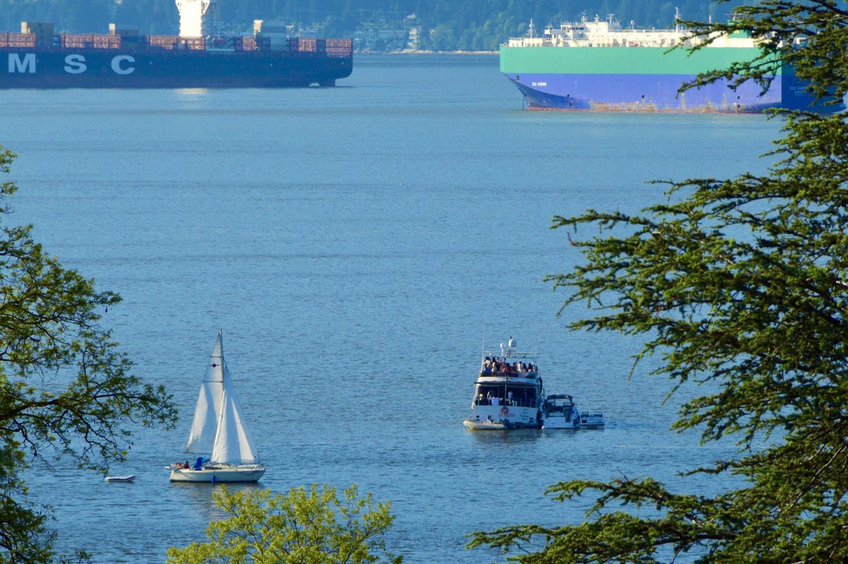 elviralount's tweet photo. Photos #ABRAXAS #partyboat. Our balcony at 5pm, Trafalgar Beach at 7:50pm. Blasting loud music for several hours, until after sunset! Also appears over capacity. @VPDMarineUnit 🤷♀️🛥️🎶🔇 #yourfunisnotmyfun #selfentitled #considerothers #noisepollution #noisehurts #hearnatureagain https://t.co/VsD2ZqI6rF