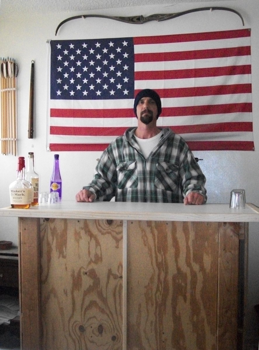 Old pic of my #WhiskeyBar (Now I just drink straight from the bottle-haha) #MakersMark #WildTurkey