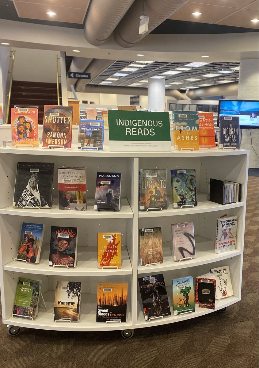 Did you know each GVPL branch has an Indigenous Reads display?

With titles from Indigenous authors, writers, illustrators, and knowledge keepers, these displays were established with funds from the Friends of the Greater Victoria Public Library.